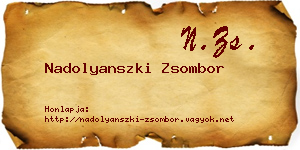 Nadolyanszki Zsombor névjegykártya