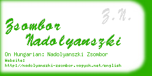 zsombor nadolyanszki business card